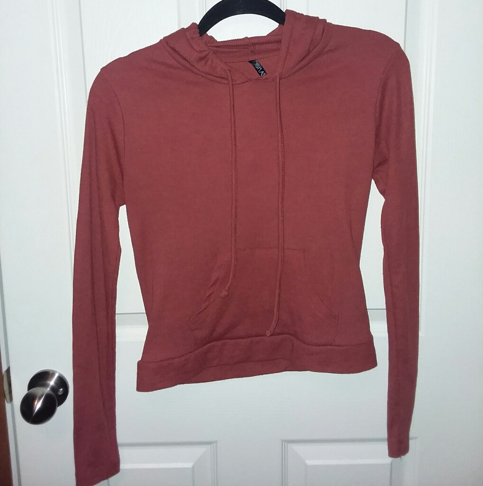 Red crop top sweater